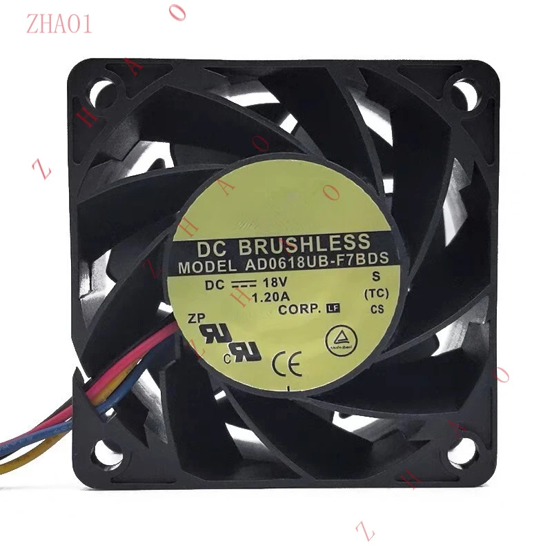 Z for JARO AD0618UB-F7BDS DC18V 1.2A 6038 6CM Cooling Fan
Z for JARO AD0618UB-F7BDS DC18V 1.2A 6038 6CM Cooling Fan