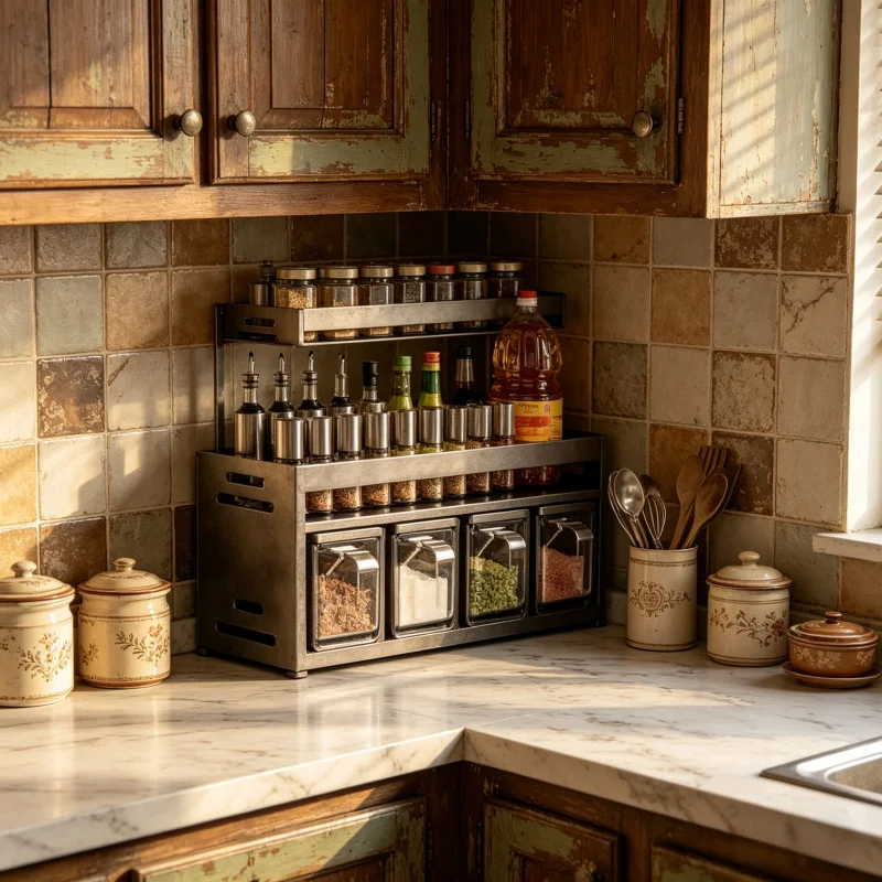 No Drilling Kitchen Seasoning Rack Space Aluminum Wall Hanging Spice Shelf Multifunctional Countertop Cabinet Condiment Storage
No Drilling Kitchen Seasoning Rack Space Aluminum Wall Hanging Spice Shelf Multifunctional Countertop Cabinet Condiment Storage