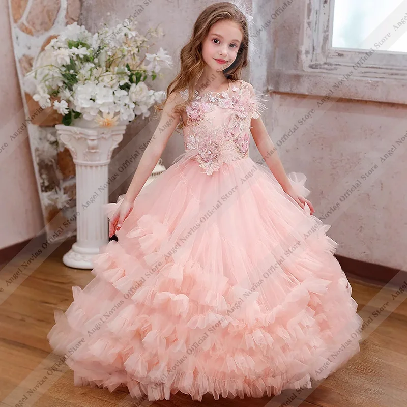 Angel Novias Long Pink Flower Girl Dress Kids Ball Gown Tulle Children Birthday Wedding Party Dresses First Communion Gown
Angel Novias Long Pink Flower Girl Dress Kids Ball Gown Tulle Children Birthday Wedding Party Dresses First Communion Gown