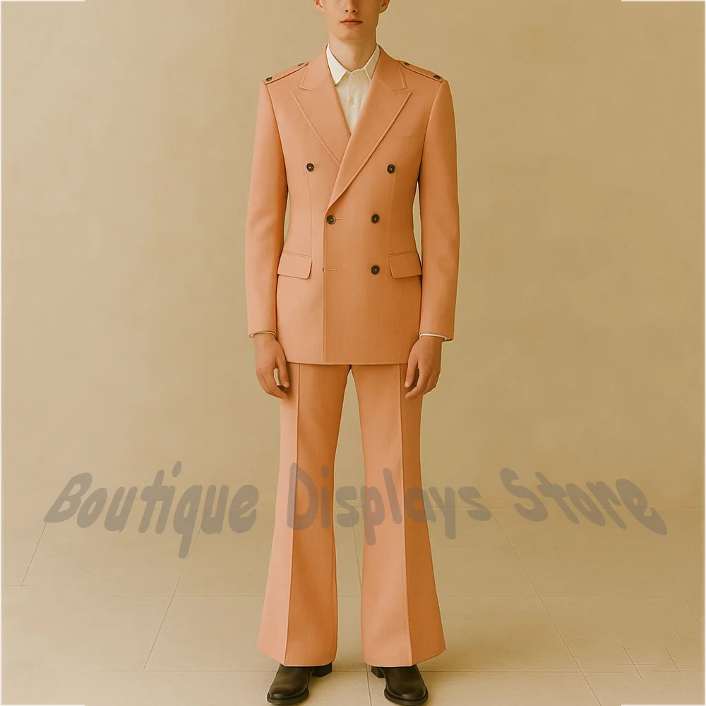 Stylish Chic Men's Suit Set Peak Lapel Double Breasted Jacket Pants Slim Fit High Quality Formal Business Wedding Groom Outfit
Stylish Chic Men's Suit Set Peak Lapel Double Breasted Jacket Pants Slim Fit High Quality Formal Business Wedding Groom Outfit