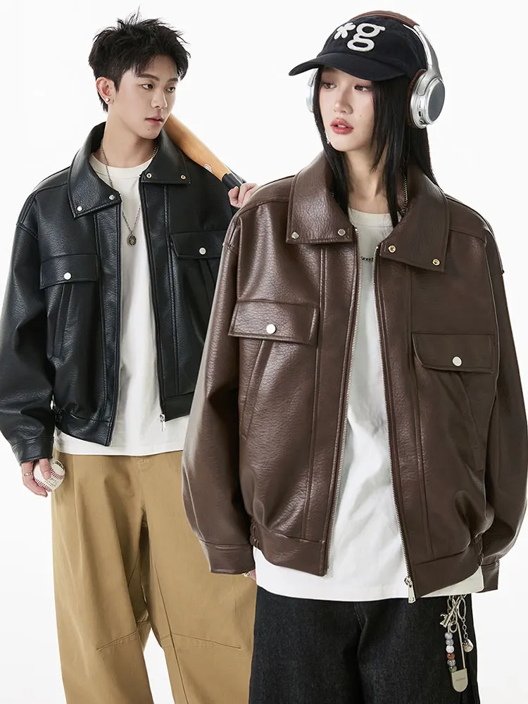 Мужская кожаная куртка в стиле ретро-американский кэжуал, уличная верхняя одежда для пар, осенне-зимнее водонепроницаемое пальто из искусственной кожи, свободный крой, удлиненный рукав
Мужская кожаная куртка в стиле ретро-американский кэжуал, уличная верхняя одежда для пар, осенне-зимнее водонепроницаемое пальто из искусственной кожи, свободный крой, удлиненный рукав