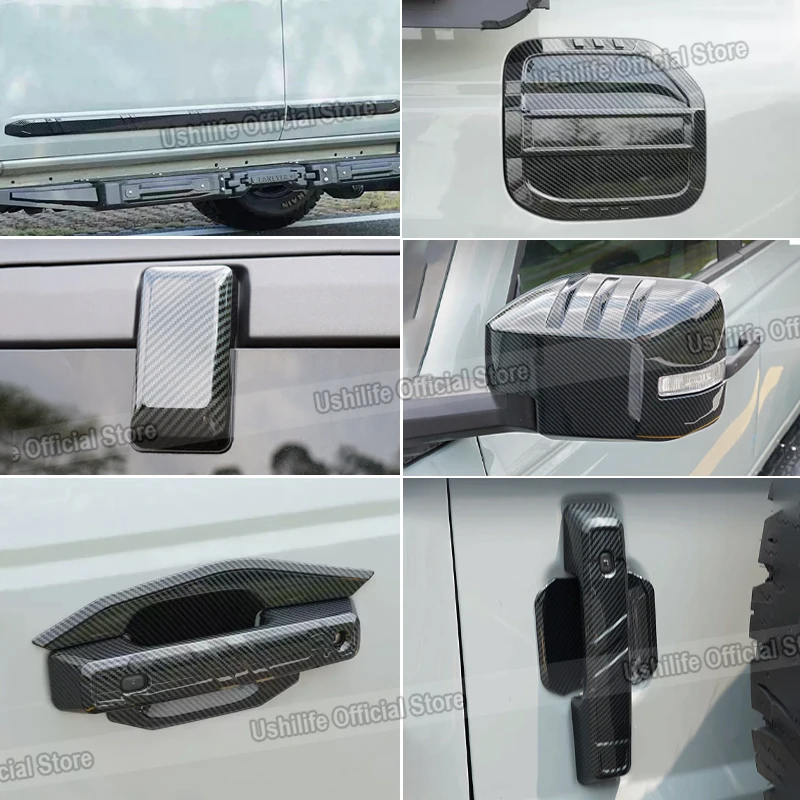 Carbon Fiber For Ford Bronco 2024 2025 Car Door Trims Strip Molding Bowl Handle Front Rear Fog Lamp Light Cover Fuel Tank Caps
Carbon Fiber For Ford Bronco 2024 2025 Car Door Trims Strip Molding Bowl Handle Front Rear Fog Lamp Light Cover Fuel Tank Caps