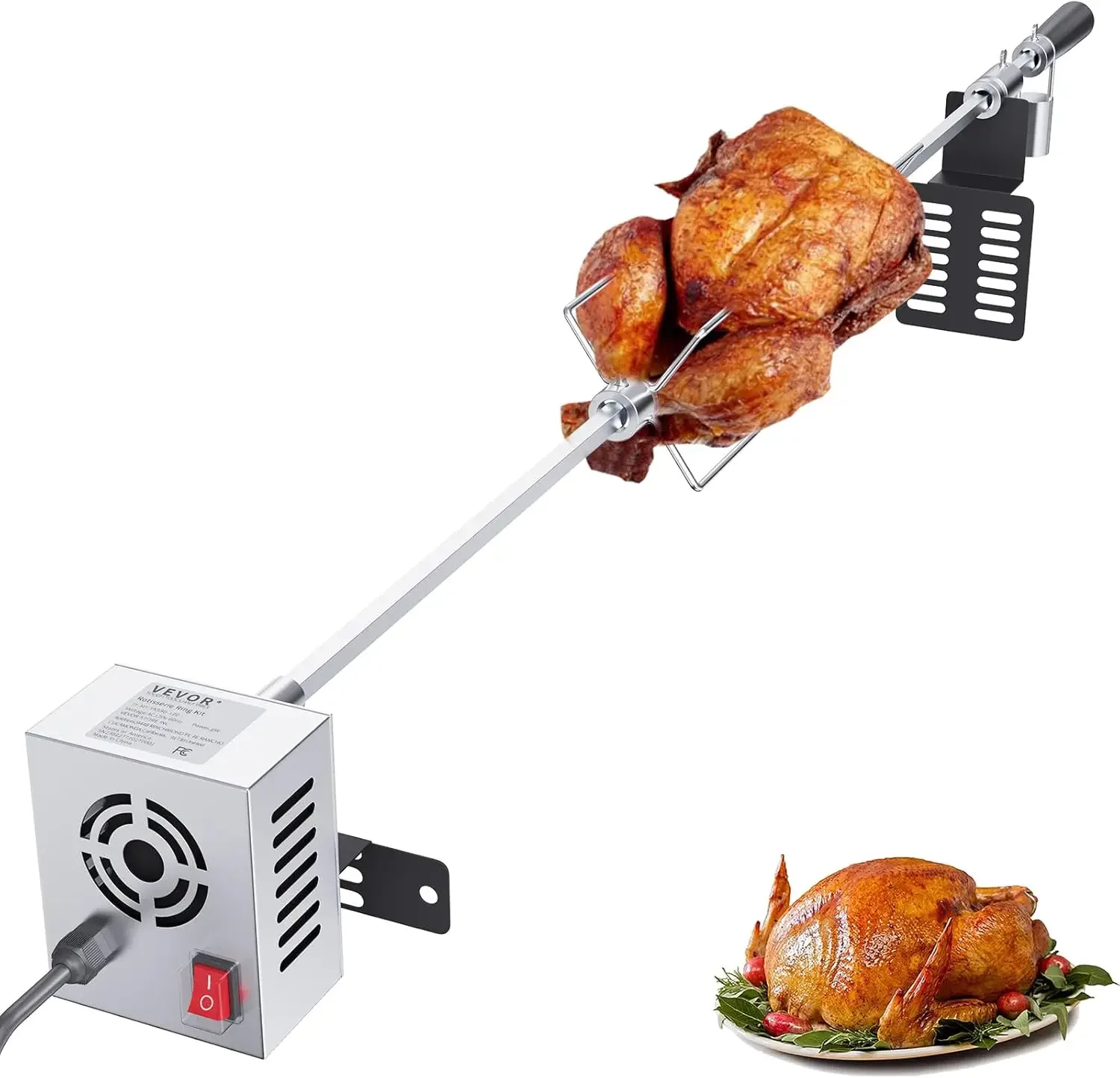 Universal Grill Rotisserie Kit for Grills, Electric BBQ Grill with 110V 9W Motor, Stainless Steel Automatic Grilling Kit
Universal Grill Rotisserie Kit for Grills, Electric BBQ Grill with 110V 9W Motor, Stainless Steel Automatic Grilling Kit