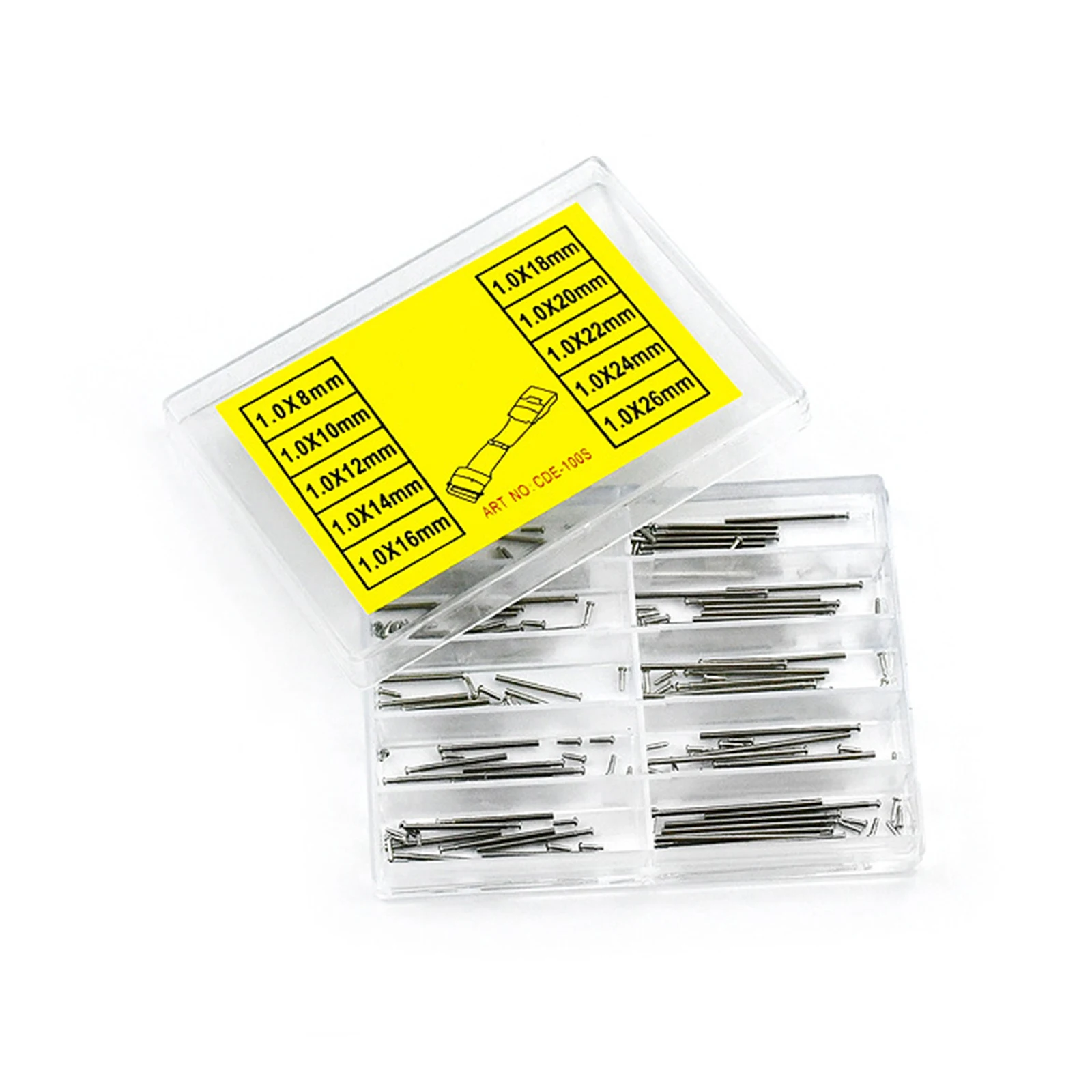 100 шт., разные размеры, 8 мм-26 мм, ремешок для часов из нержавеющей стали, набор фрикционных штифтов для застежек, пружинные стержни, аксессуары для инструментов для часов
100 шт., разные размеры, 8 мм-26 мм, ремешок для часов из нержавеющей стали, набор фрикционных штифтов для застежек, пружинные стержни, аксессуары для инструментов для часов