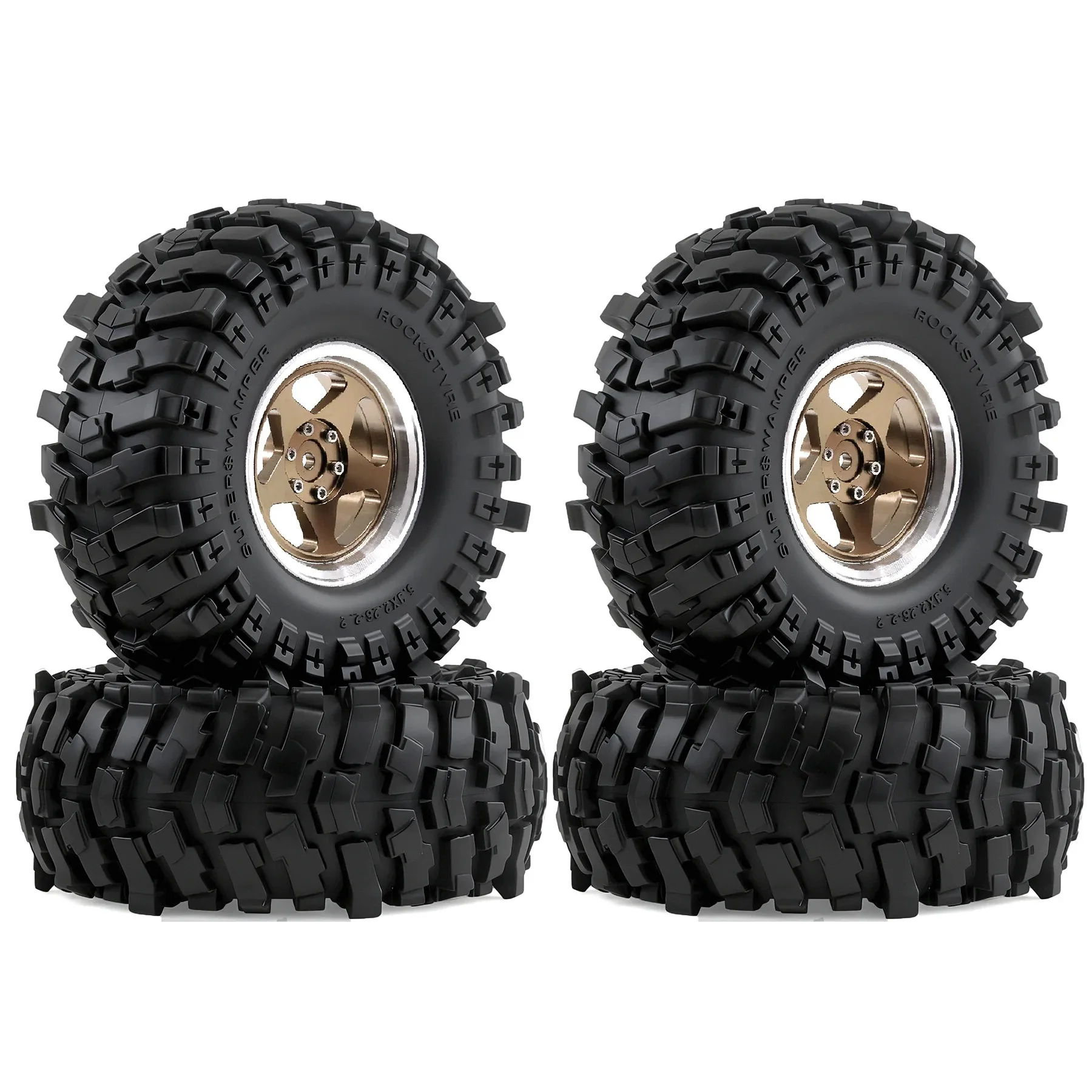 4pcs 2.2" Aluminum Beadlock Wheels & Soft Rubber Tires for 1/10 RC Crawler SCX10 II/III 90046 AXI03007 TRX4
4pcs 2.2" Aluminum Beadlock Wheels & Soft Rubber Tires for 1/10 RC Crawler SCX10 II/III 90046 AXI03007 TRX4