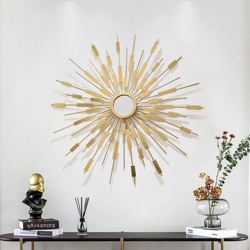 Living Room Golden Wrought Iron Wall Decoration Mirror Creative Art Sun Restaurant Decoration Mirror
Living Room Golden Wrought Iron Wall Decoration Mirror Creative Art Sun Restaurant Decoration Mirror