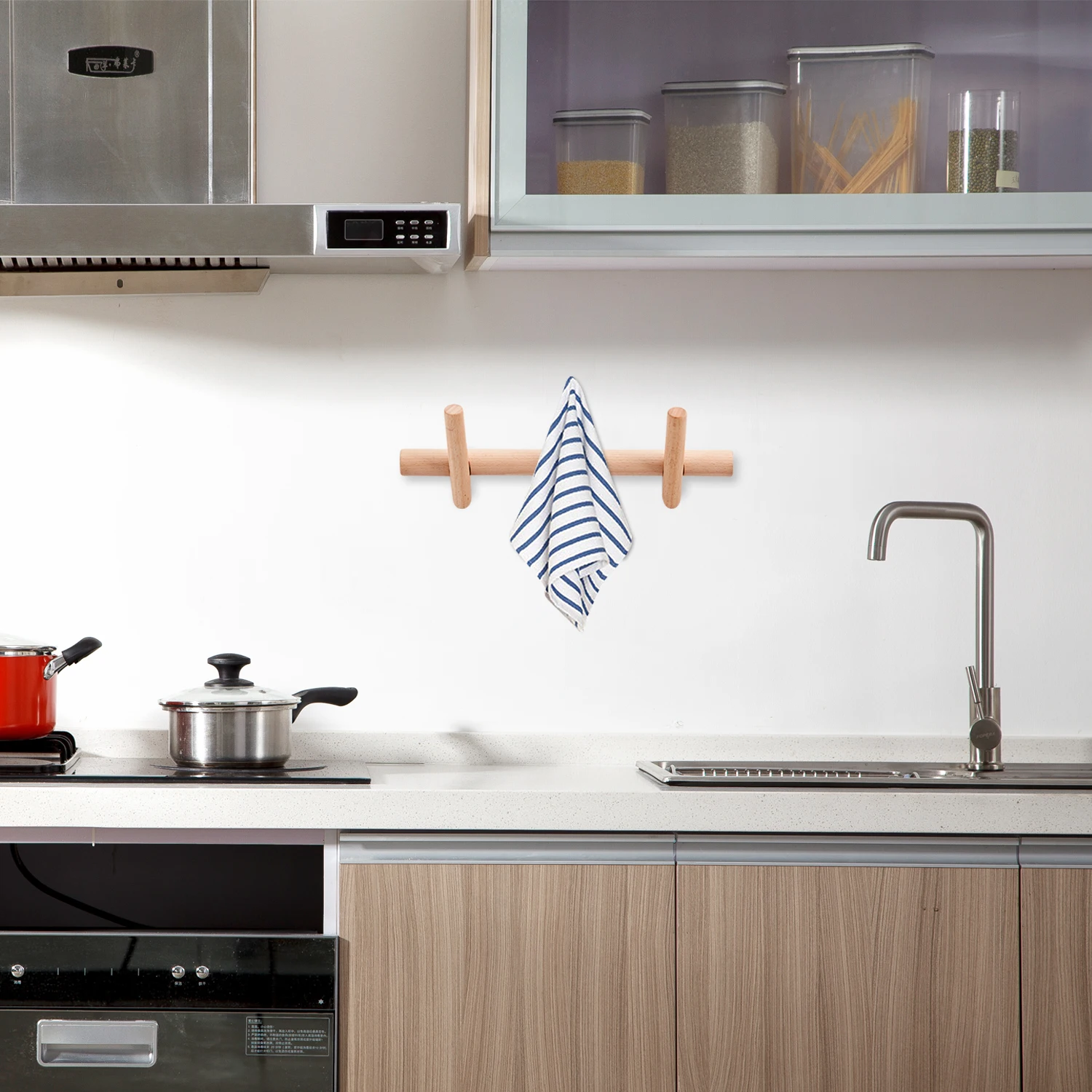 YOYAI Natural Beech Wood Fence Style Wall Hook, 3/4 Prongs Rustic Coat & Hat Rack for Hanging on The Wall, Farmhouse Entryway
YOYAI Natural Beech Wood Fence Style Wall Hook, 3/4 Prongs Rustic Coat & Hat Rack for Hanging on The Wall, Farmhouse Entryway