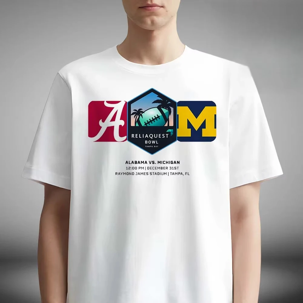 Alabama Crimson Tide Vs Michigan Wolverines Matchup хлопковая футболка унисекс для мужчин и женщин летняя модная футболка с короткими рукавами повседневная футболка
Alabama Crimson Tide Vs Michigan Wolverines Matchup хлопковая футболка унисекс для мужчин и женщин летняя модная футболка с короткими рукавами повседневная футболка