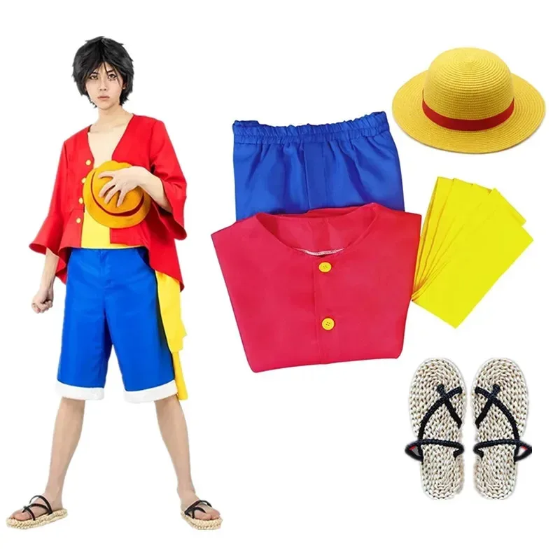 Anime Luffy Cosplay Costume Uniform Luffy Straw Hat Red Jacket Halloween Carnival Party Costumes for Men Women Adult Children
Anime Luffy Cosplay Costume Uniform Luffy Straw Hat Red Jacket Halloween Carnival Party Costumes for Men Women Adult Children