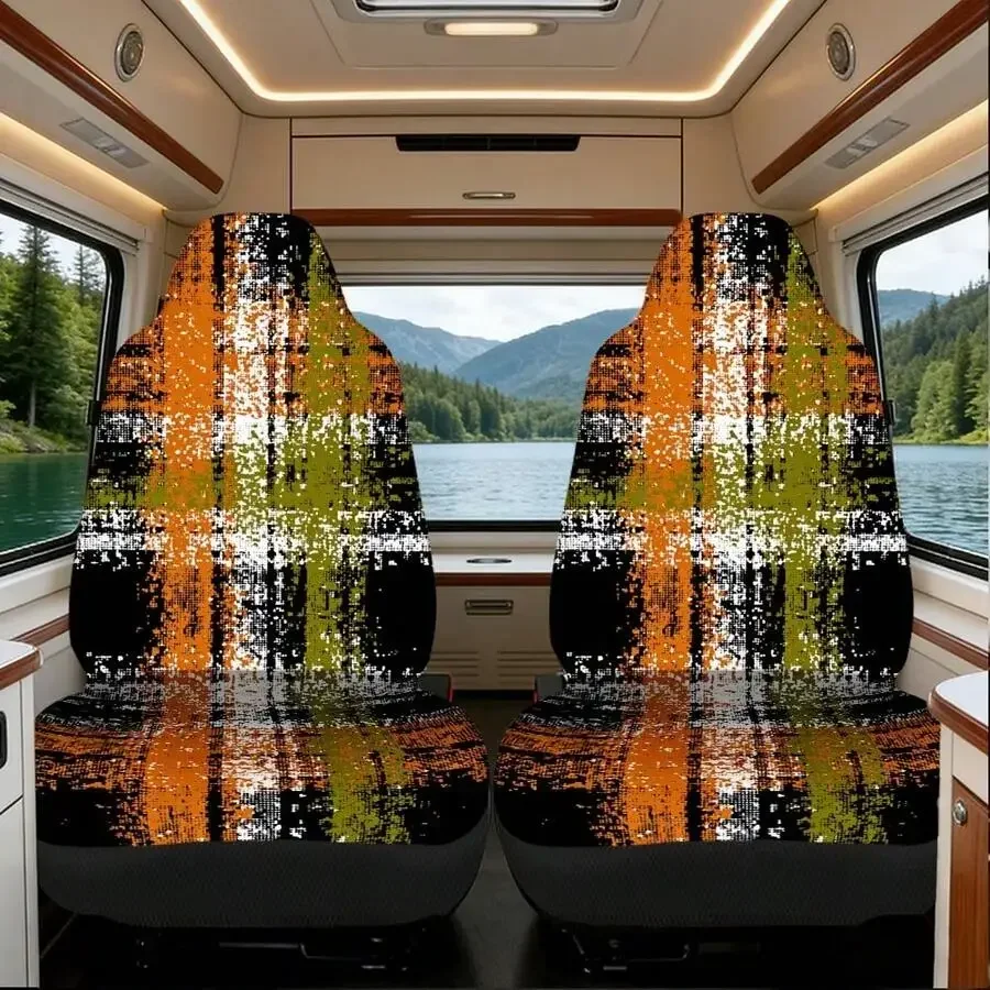 1pc Car Front Seat Cover Distressed Orange Plaid Decorative Interior Accessory For Adults
1pc Car Front Seat Cover Distressed Orange Plaid Decorative Interior Accessory For Adults
