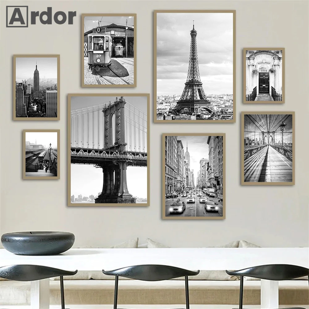 Black And White New York City Posters Canvas Painting Paris Tower Print Pictures Bridge Wall Art Nordic Poster Living Room Decor
Black And White New York City Posters Canvas Painting Paris Tower Print Pictures Bridge Wall Art Nordic Poster Living Room Decor