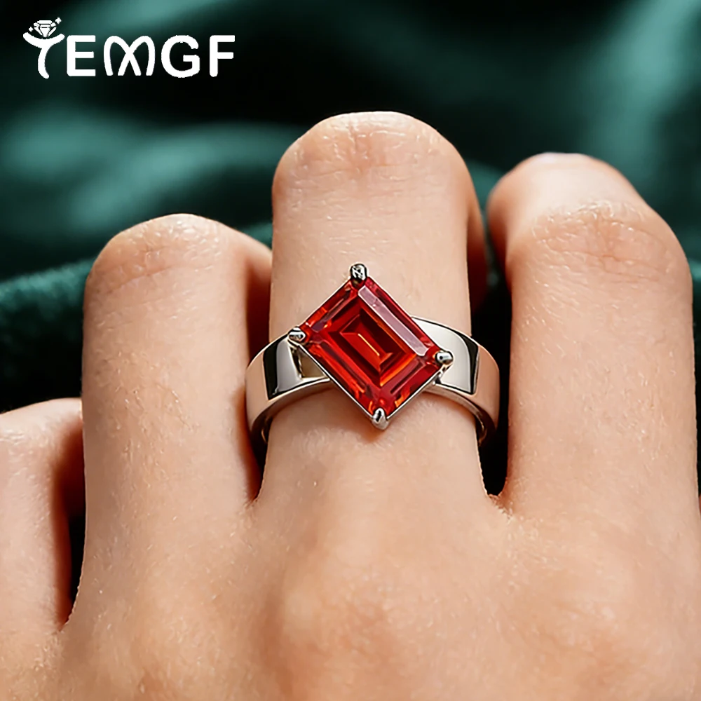 TEMGF 5*8mm 1CT Emerald Cut Moissanite Ring 925 Silver Zircon Fine Jewelry for Women Wedding Luxury Sparkle Opening Wide Ring
TEMGF 5*8mm 1CT Emerald Cut Moissanite Ring 925 Silver Zircon Fine Jewelry for Women Wedding Luxury Sparkle Opening Wide Ring