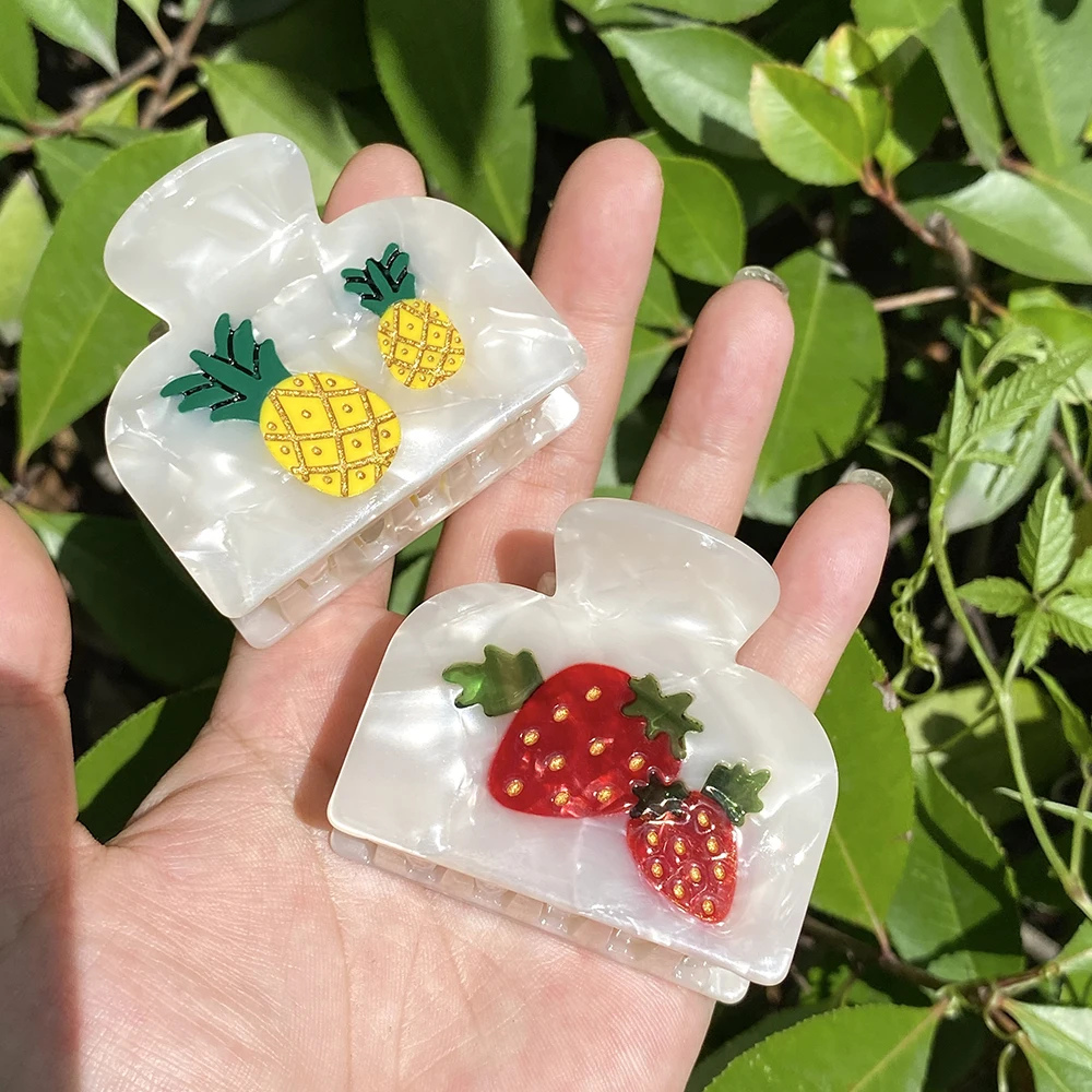 Fashion Acetate Pineapple Strawberry Printed Square Hairpin Women's New Fruit Crab Hair Claw Clip Accessories Headwear Gifts
Fashion Acetate Pineapple Strawberry Printed Square Hairpin Women's New Fruit Crab Hair Claw Clip Accessories Headwear Gifts