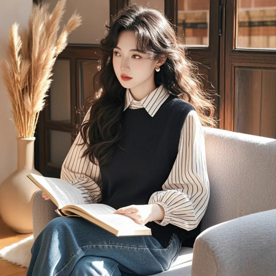 Sli Уникальный белый полосатый цвет Blo Fake из двух частей, красивый возрастной деффинг, модный женский высококачественный полиэстер...
Sli Уникальный белый полосатый цвет Blo Fake из двух частей, красивый возрастной деффинг, модный женский высококачественный полиэстер...