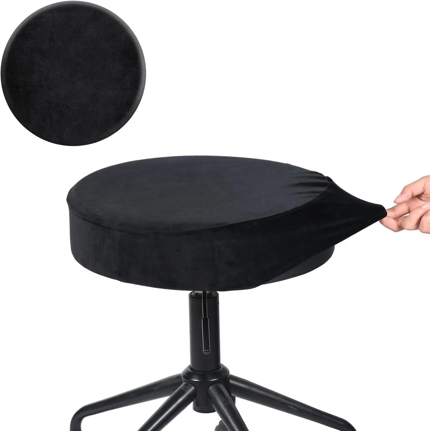 Soft Velvet Round Stool Cover, Stretchy Washable for Diameter 13-15.5 Inches, Black
Soft Velvet Round Stool Cover, Stretchy Washable for Diameter 13-15.5 Inches, Black