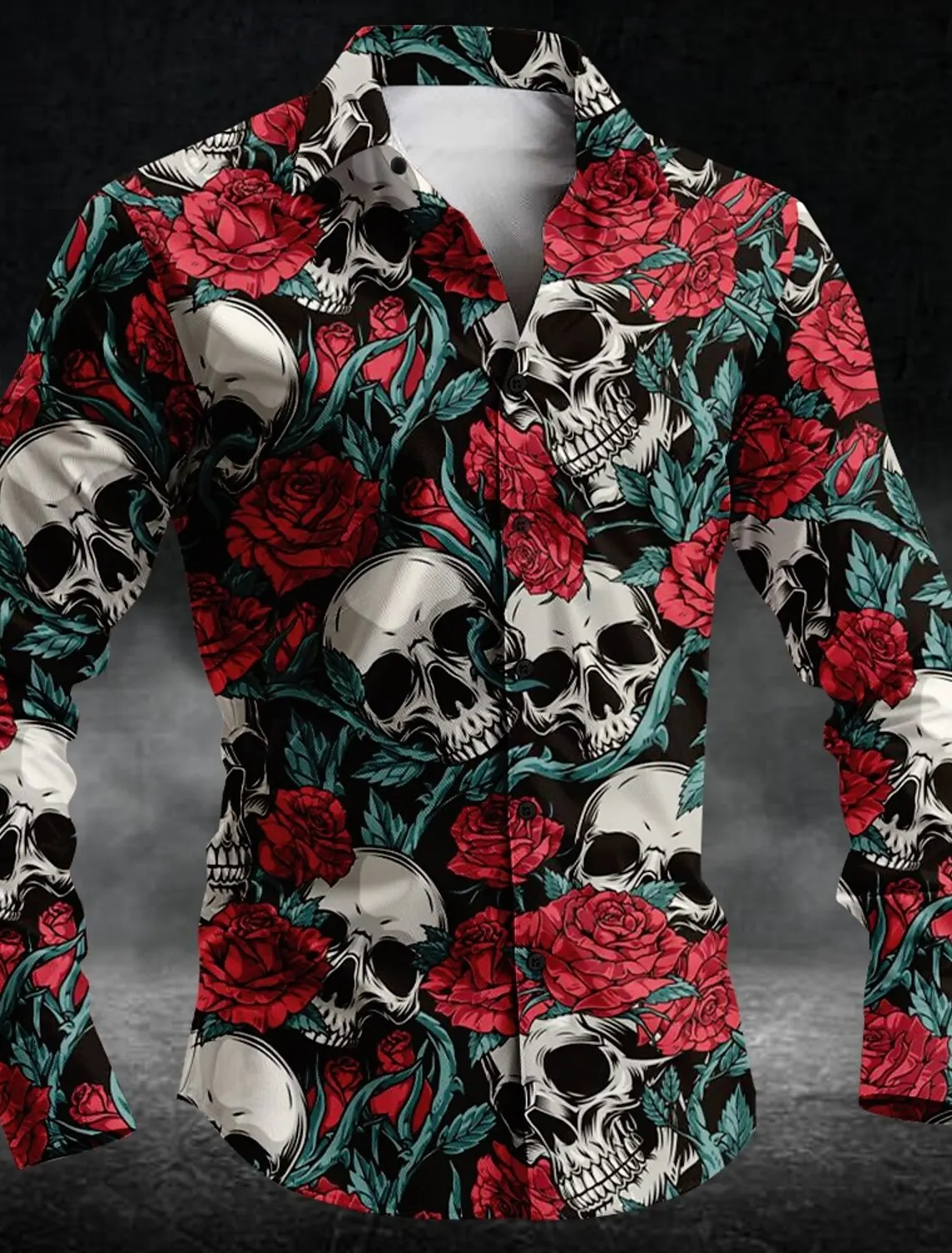 3D Print Halloween Rose Skulls Casual Business Men's Trend Button Up Shirt Long Sleeve Party Evening Daily Shirt Collar Polyster 
3D Print Halloween Rose Skulls Casual Business Men's Trend Button Up Shirt Long Sleeve Party Evening Daily Shirt Collar Polyster