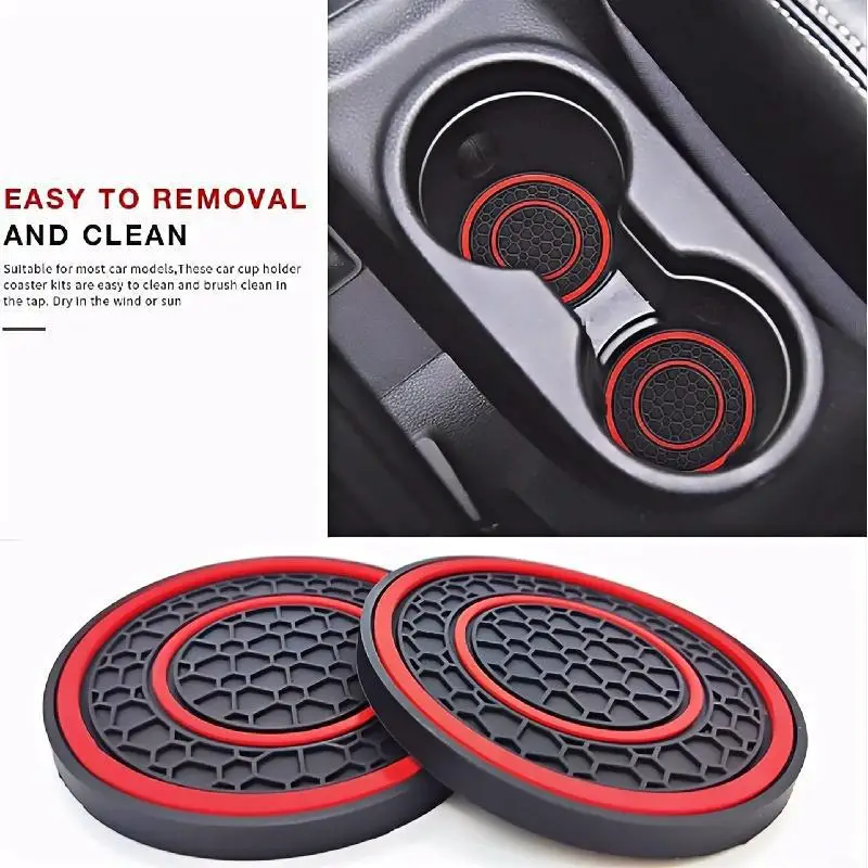 New 2pcs Anti Slip Mat, Car Coaster, Durable Car Cup Holder, Coaster, Universal Dust-proof Protection for Car Interior
New 2pcs Anti Slip Mat, Car Coaster, Durable Car Cup Holder, Coaster, Universal Dust-proof Protection for Car Interior