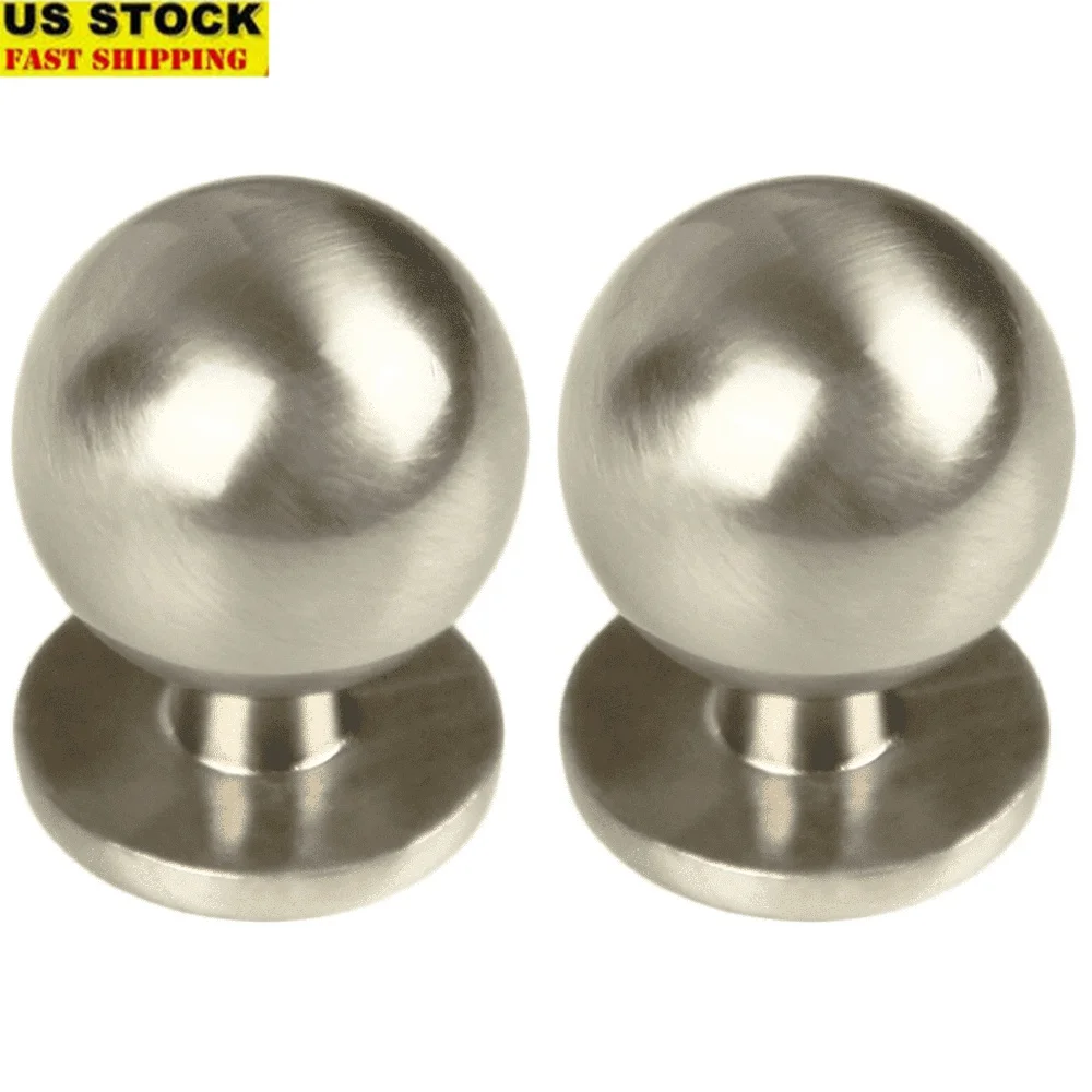 Brushed Nickel Round Ball Knob 2 Pack Zamak Construction Durable Easy Installation Multi-Purpose Knobs Kitchen Bathroom
Brushed Nickel Round Ball Knob 2 Pack Zamak Construction Durable Easy Installation Multi-Purpose Knobs Kitchen Bathroom