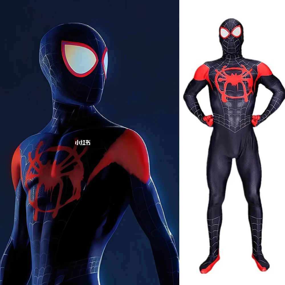 Anime Miles Moras Into the Spiderman Verse Cosplay Costume SuperHero Zentai Bodysuit Suits Miles Spider Halloween Costume Adult
Anime Miles Moras Into the Spiderman Verse Cosplay Costume SuperHero Zentai Bodysuit Suits Miles Spider Halloween Costume Adult