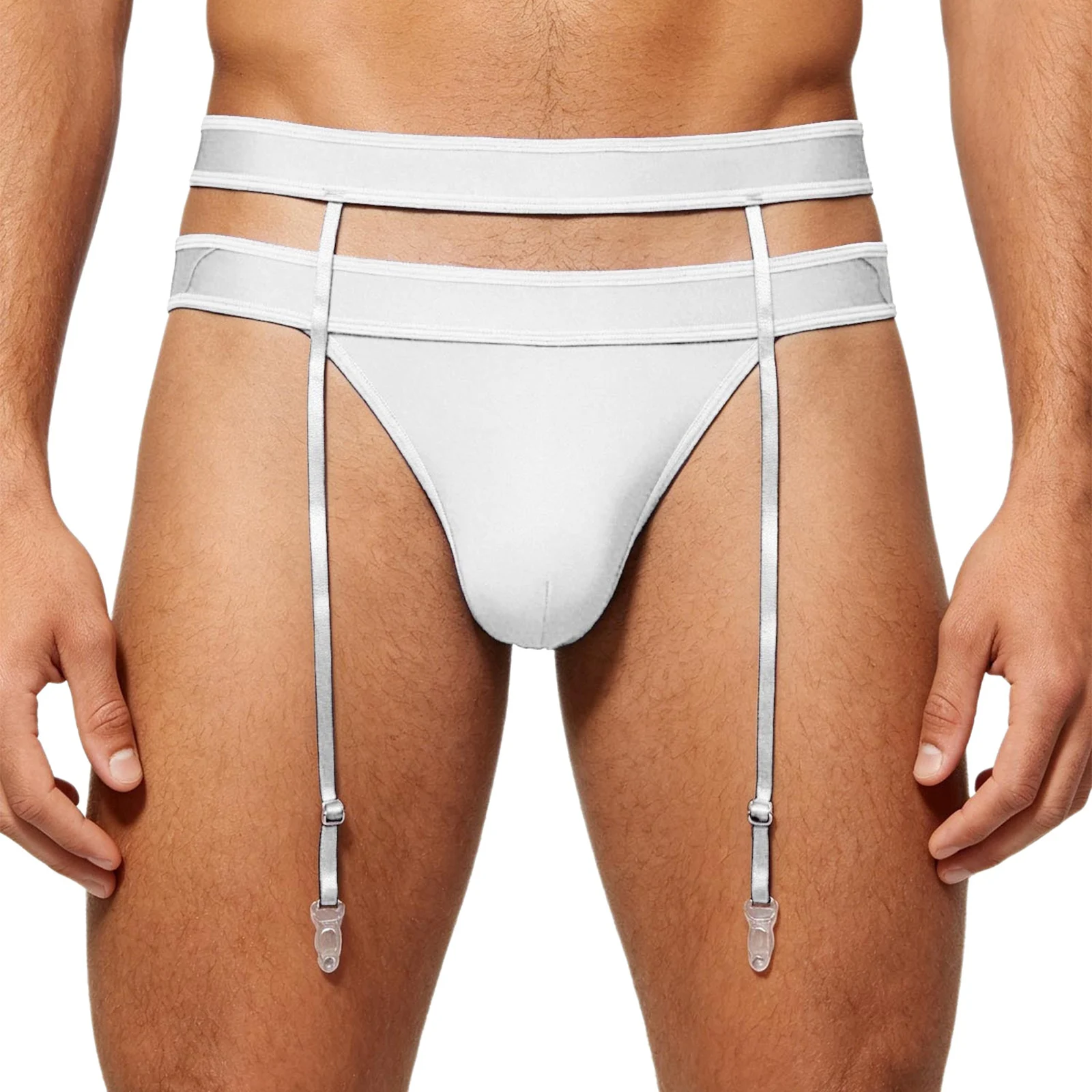 Mens Bulge Pouch Jockstrap Briefs Lingerie Set Elastic Waist Belt T-back Thongs Pantie with Built-in Garter Underwear Nightwear
Mens Bulge Pouch Jockstrap Briefs Lingerie Set Elastic Waist Belt T-back Thongs Pantie with Built-in Garter Underwear Nightwear