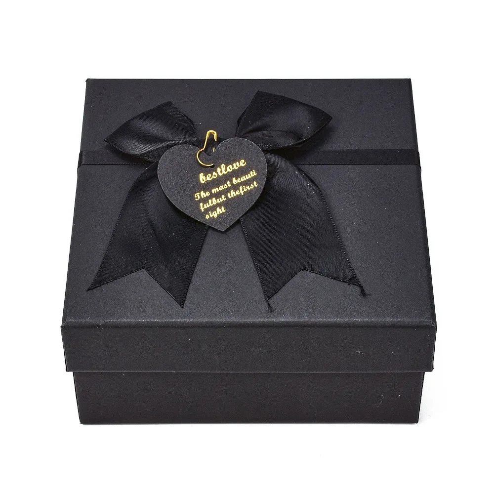 16x16cm Square Black Cardboard Gift Box with Bowknot & Lid Birthday Wedding Holiday Gift Package DIY Jewelry Packaging 5pcs
16x16cm Square Black Cardboard Gift Box with Bowknot & Lid Birthday Wedding Holiday Gift Package DIY Jewelry Packaging 5pcs