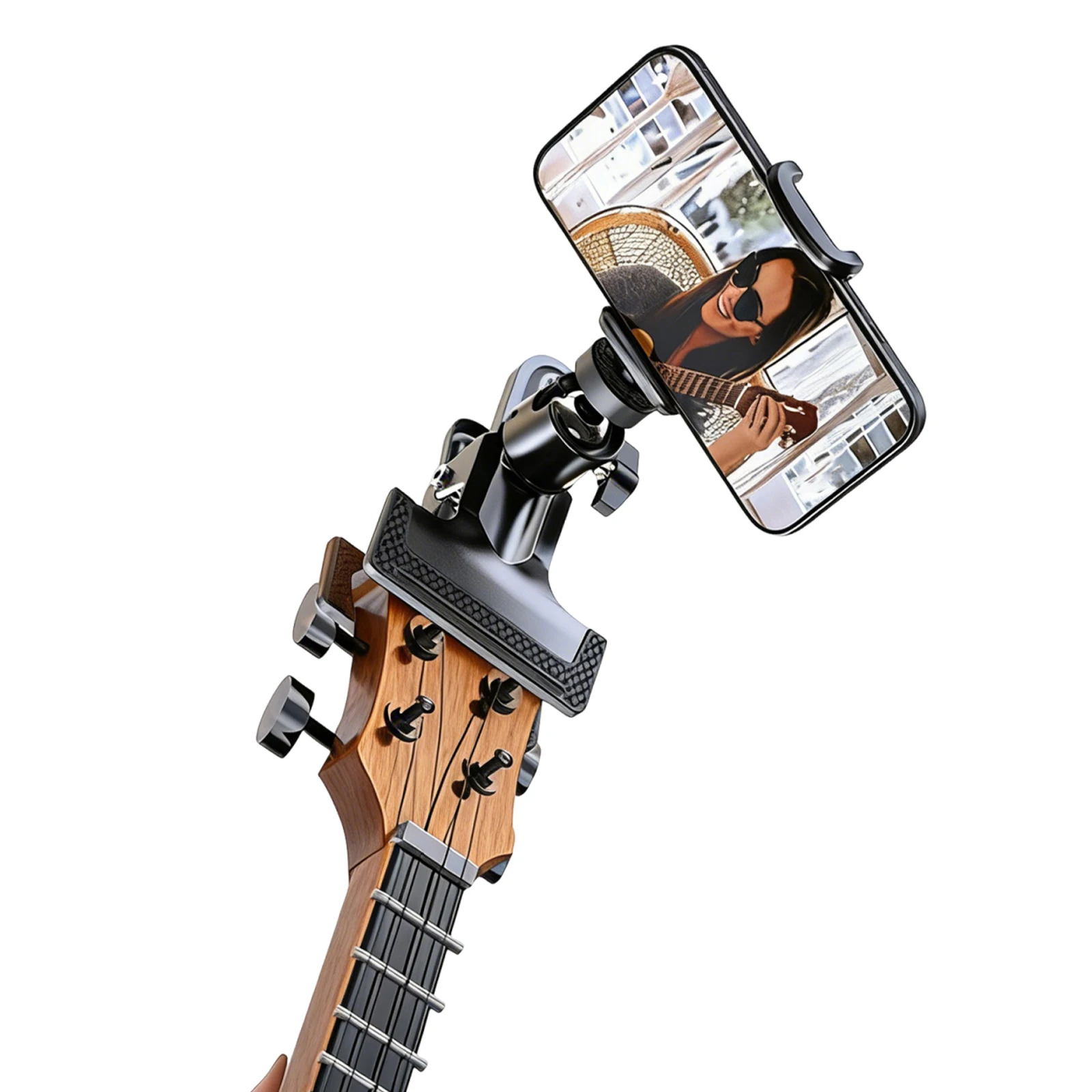 Phone Clip Mount 360 Degree Adjustable Compatible with Electric Guitars/Bass/Ukulele for Practice Live Streaming & Recording
Phone Clip Mount 360 Degree Adjustable Compatible with Electric Guitars/Bass/Ukulele for Practice Live Streaming & Recording
