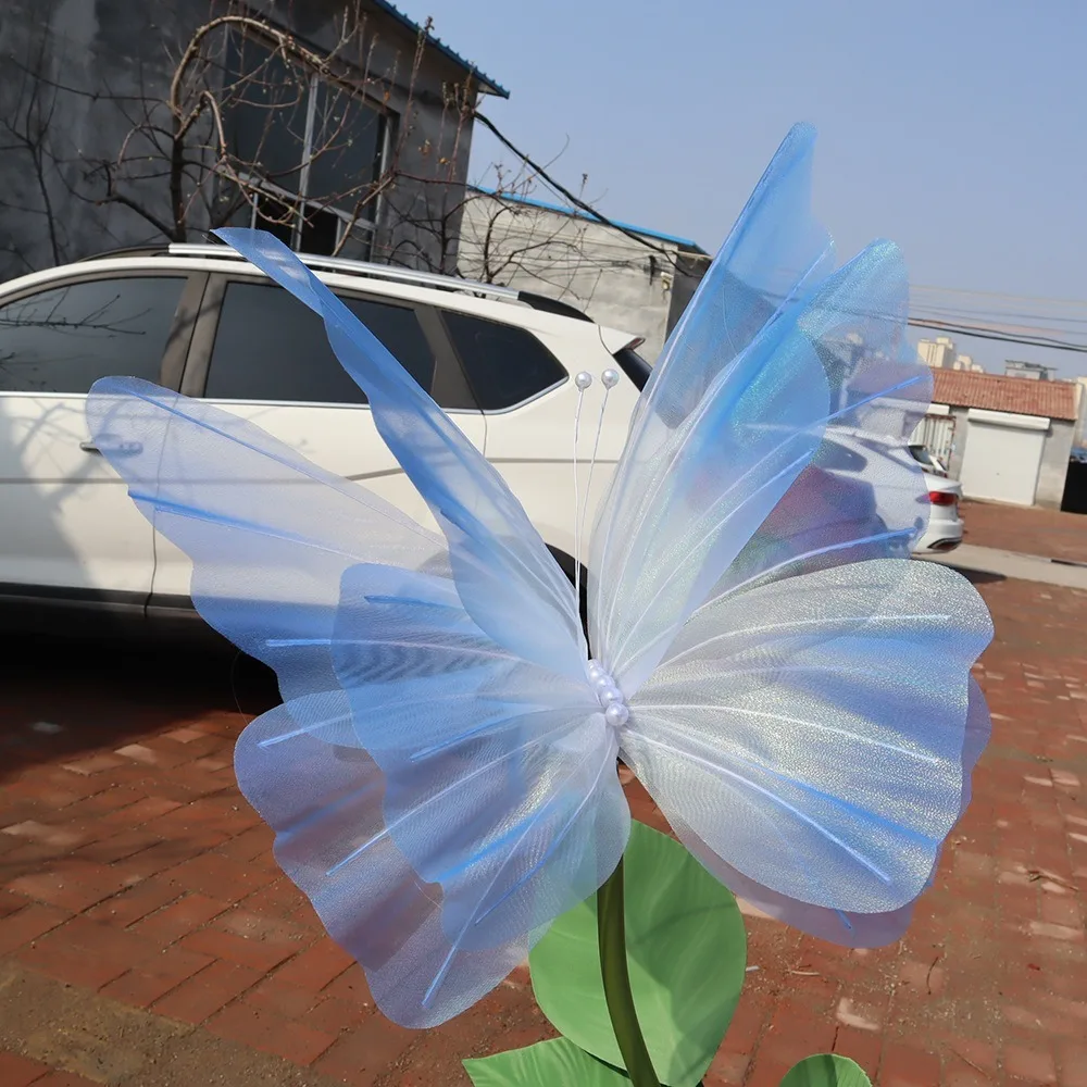 50/65cm Artificial Butterfly Outdoor Giant Gauze Fake Butterfly Gradient Color 3D Silk Yarn Butterfly Wedding Party Decoration
50/65cm Artificial Butterfly Outdoor Giant Gauze Fake Butterfly Gradient Color 3D Silk Yarn Butterfly Wedding Party Decoration