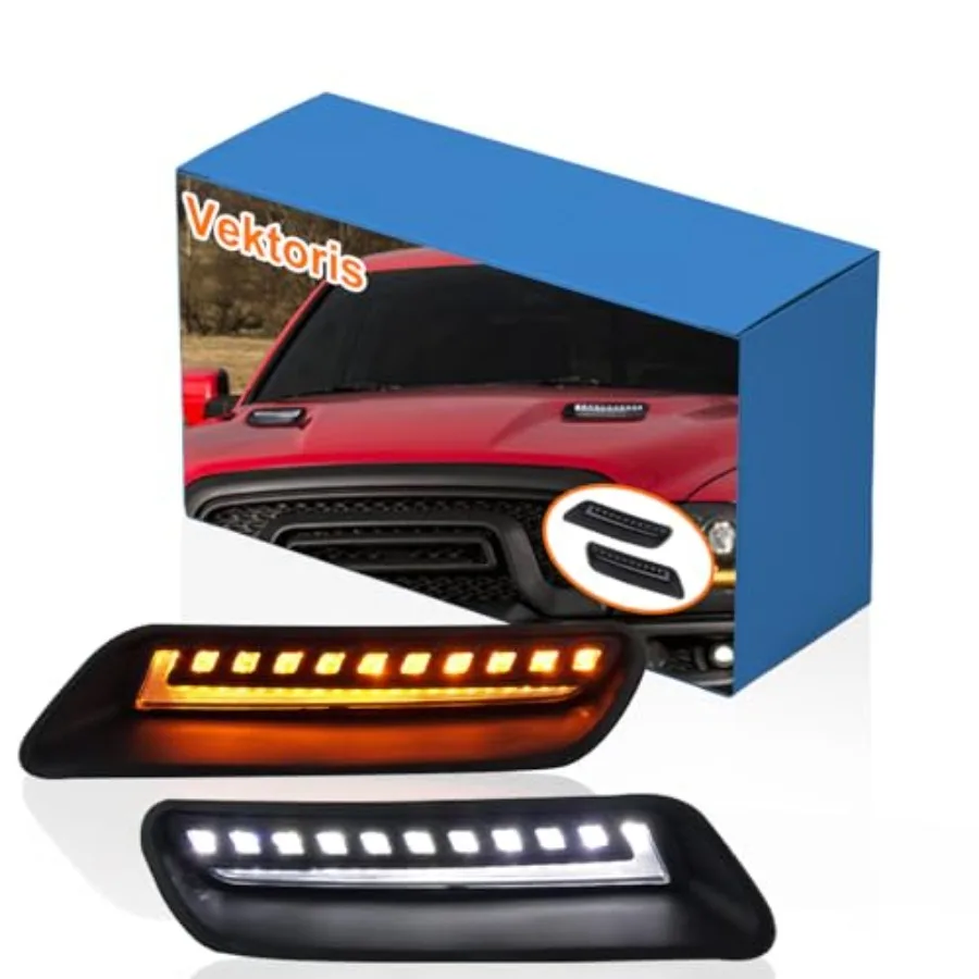 LED Front Hood Vent Lights L+R for Dodge RAM 1500 2010-2018 Classic 2019-2022 Hood Scoop LampFunctions as White Daytime Running
LED Front Hood Vent Lights L+R for Dodge RAM 1500 2010-2018 Classic 2019-2022 Hood Scoop LampFunctions as White Daytime Running