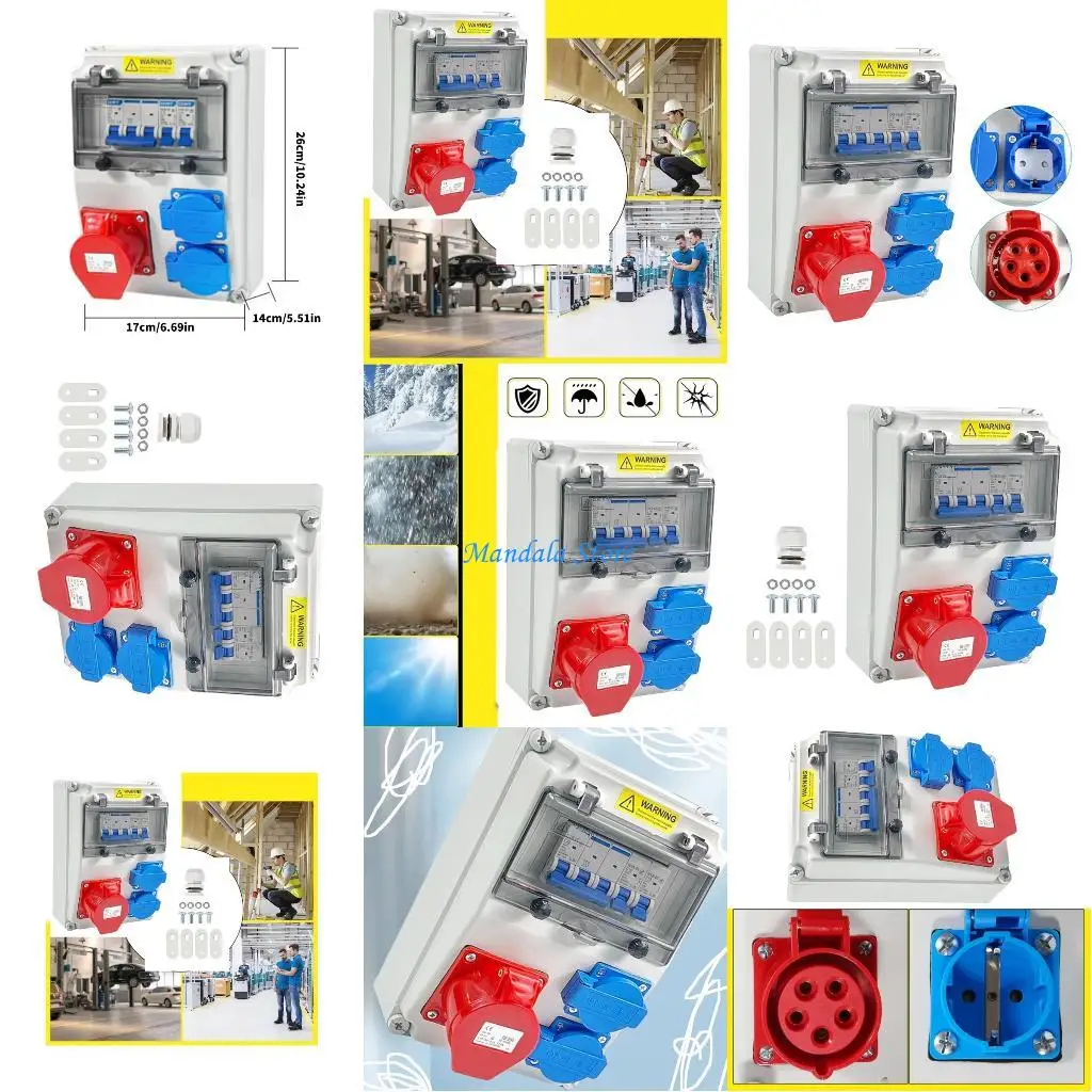 U2JC Electrical Outlet Box with Two Standard Sockets and Industrial Socket Enduring
U2JC Electrical Outlet Box with Two Standard Sockets and Industrial Socket Enduring