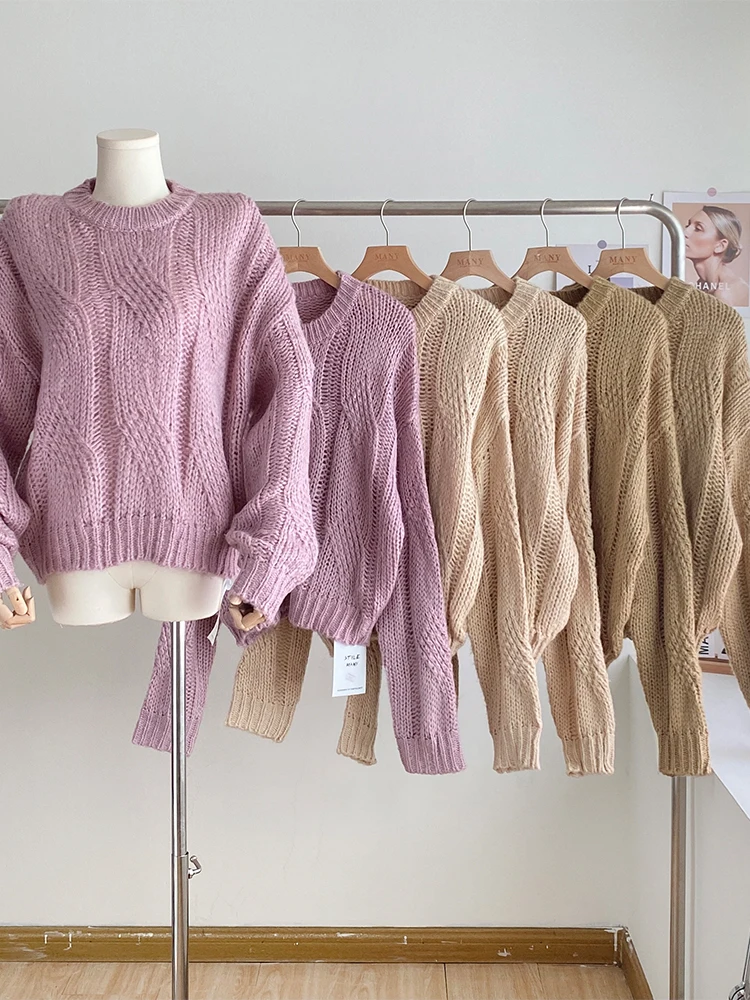 Women Pink Pullover Sweater Harajuku Oversize Y2k Long Sleeve O-Neck Knitted Cashmere Sweaters 90s Vintage 2000s Clothes Autumn
Women Pink Pullover Sweater Harajuku Oversize Y2k Long Sleeve O-Neck Knitted Cashmere Sweaters 90s Vintage 2000s Clothes Autumn