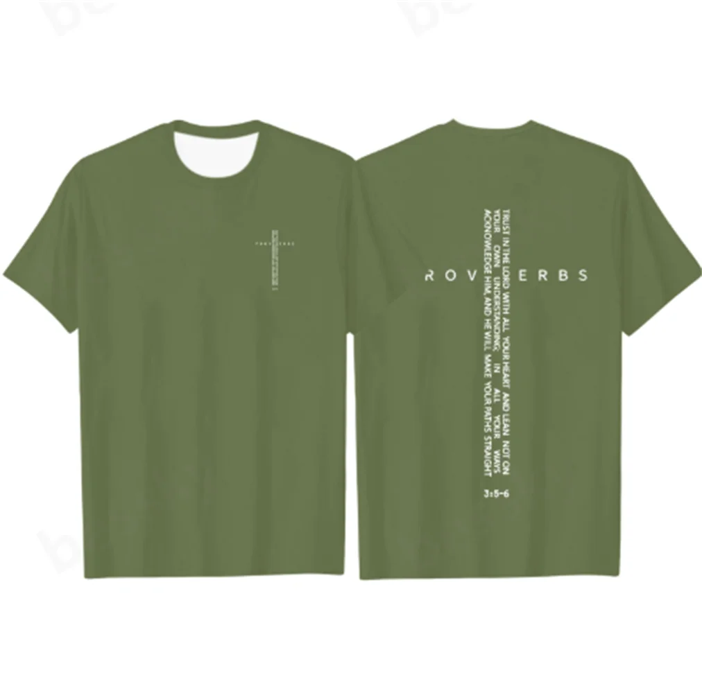 Men's Fashion round Neck T-shirt Letter PROVERBS Print Streetwear Casual Comfortable Fit Graphic Tee for Teens And Adults
Men's Fashion round Neck T-shirt Letter PROVERBS Print Streetwear Casual Comfortable Fit Graphic Tee for Teens And Adults