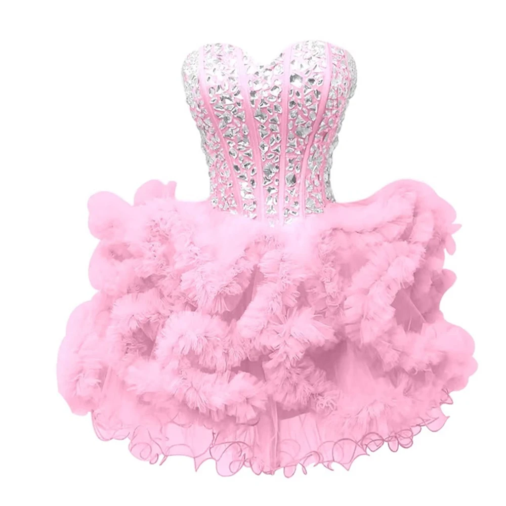 BM Short Ball Gown Homecoming Dresses 2025 Mini Crystals Sweetheart Lace-up Plus Size Prom Graduation Gowns HC04
BM Short Ball Gown Homecoming Dresses 2025 Mini Crystals Sweetheart Lace-up Plus Size Prom Graduation Gowns HC04