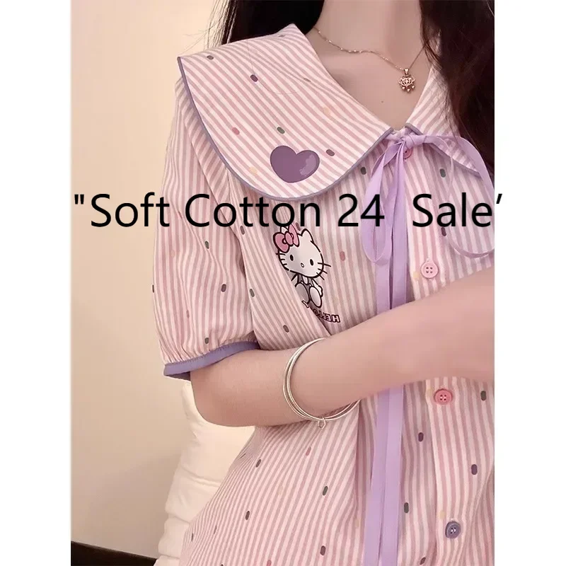 Hello Kitty pajamas new casual short-sleeved short three-piece Sanrio loungewear cute cartoon Hello Kitty women's pajamas
Hello Kitty pajamas new casual short-sleeved short three-piece Sanrio loungewear cute cartoon Hello Kitty women's pajamas