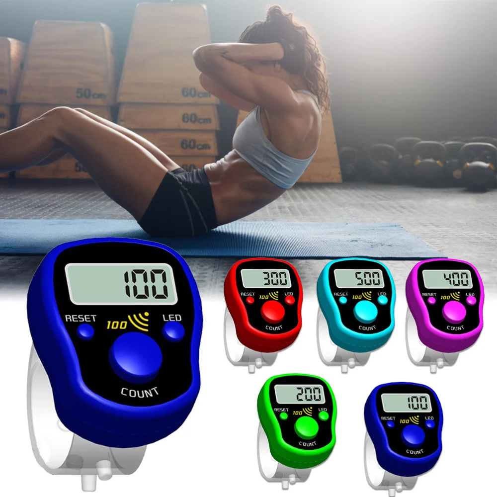 Finger Counter Digital LED Electronic Handheld Tally Counter Clicker Finger Ring Golf Digit Stitch Marker Random Color
Finger Counter Digital LED Electronic Handheld Tally Counter Clicker Finger Ring Golf Digit Stitch Marker Random Color