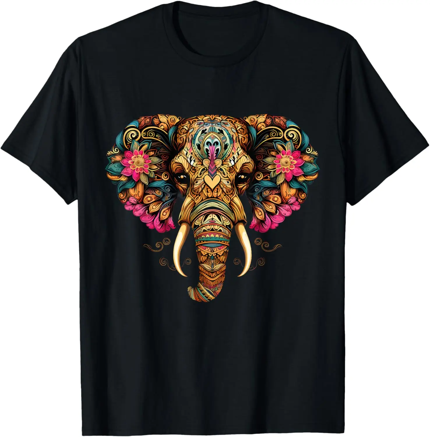 Elephant Portrait Colorful Artwork Floral Savanna Nature T-Shirt
Elephant Portrait Colorful Artwork Floral Savanna Nature T-Shirt