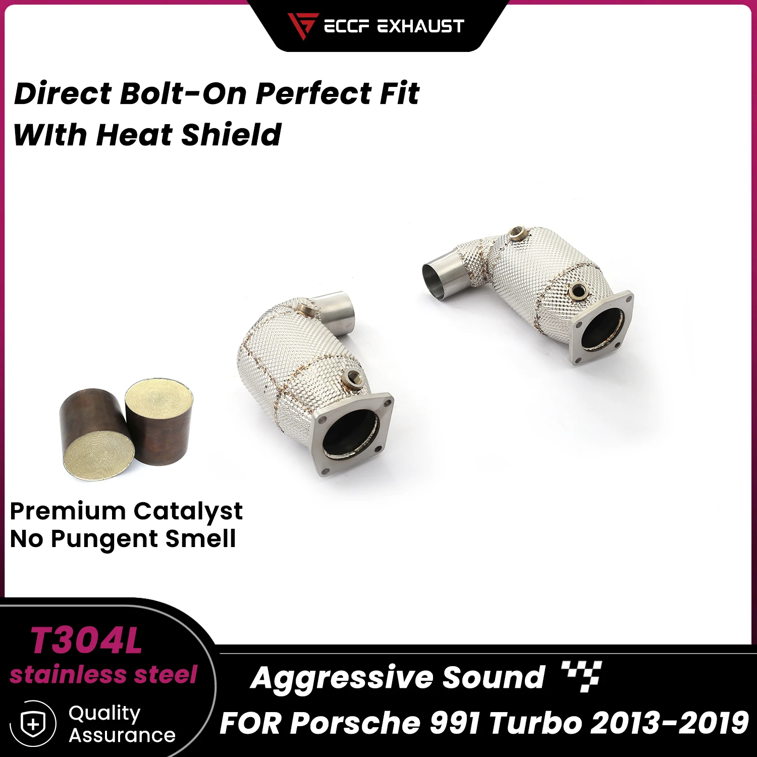 Sporty High quality Downpipe With Heat Shield For Porsche 991 Turbo 2013-2019 Aggressive Sound High Flow Performance Upgrade
Sporty High quality Downpipe With Heat Shield For Porsche 991 Turbo 2013-2019 Aggressive Sound High Flow Performance Upgrade