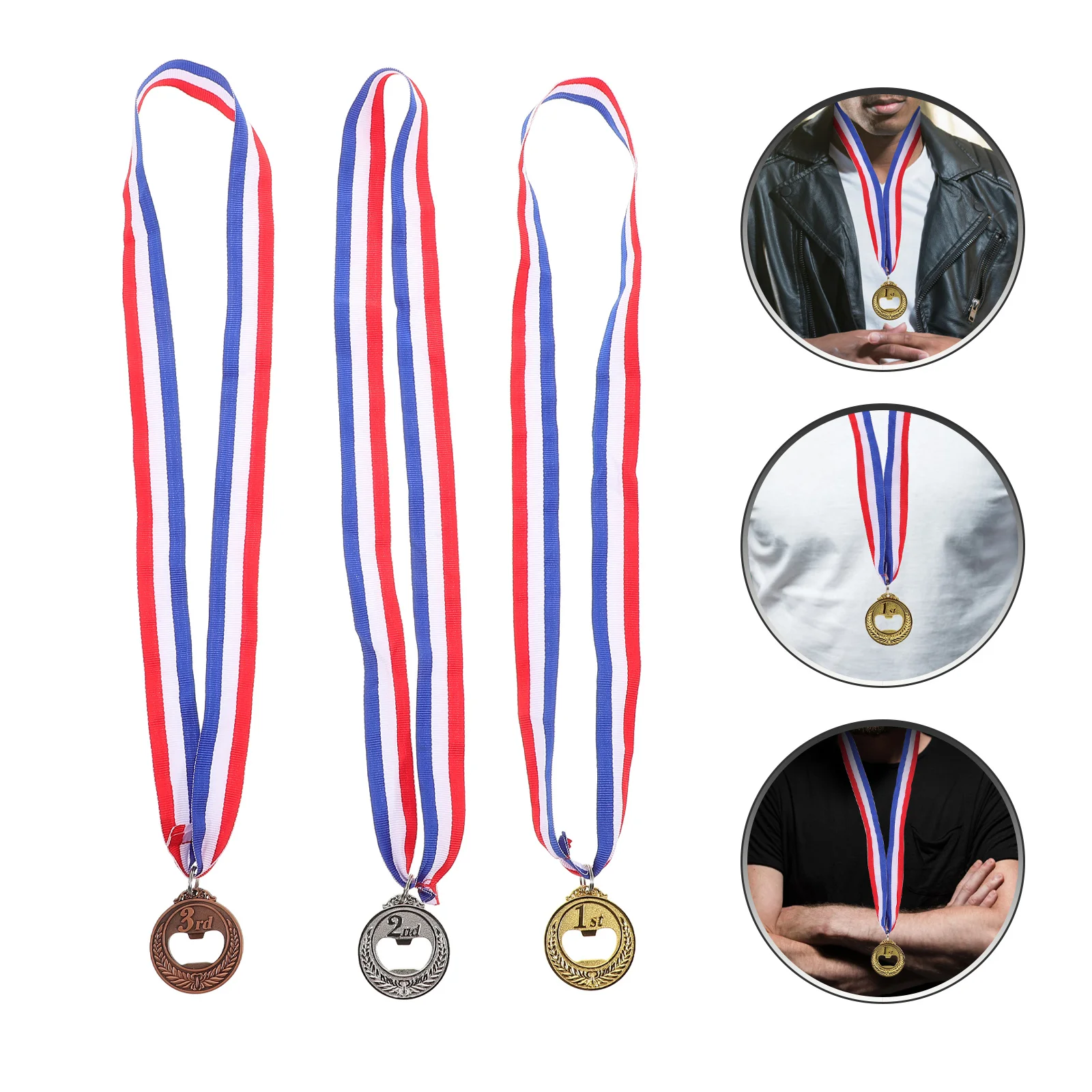 3Pcs Medal Bottle Openers Creative Beer Wine Lid Openers Party Competition Winner Accessories Creative Bottle Opener
3Pcs Medal Bottle Openers Creative Beer Wine Lid Openers Party Competition Winner Accessories Creative Bottle Opener