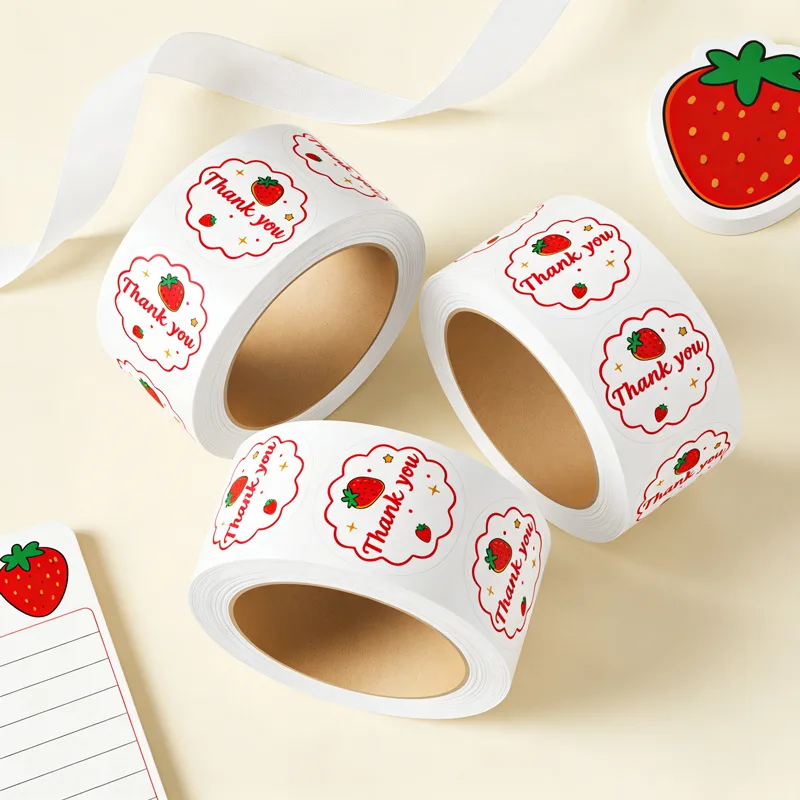 300Pcs/roll Strawberry Thank You Sticker Baking Gift Packaging Sealing Stickers Hand Account Decoration Stickers
300Pcs/roll Strawberry Thank You Sticker Baking Gift Packaging Sealing Stickers Hand Account Decoration Stickers