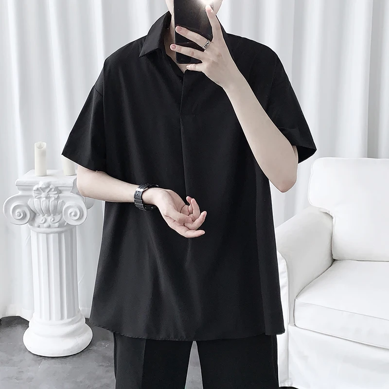 Black Loose Fit Casual Summer Shirt for Men Ice Silk Quick Dry Short Sleeve Sharp Looking Fashionable Korean Style Youth
Black Loose Fit Casual Summer Shirt for Men Ice Silk Quick Dry Short Sleeve Sharp Looking Fashionable Korean Style Youth