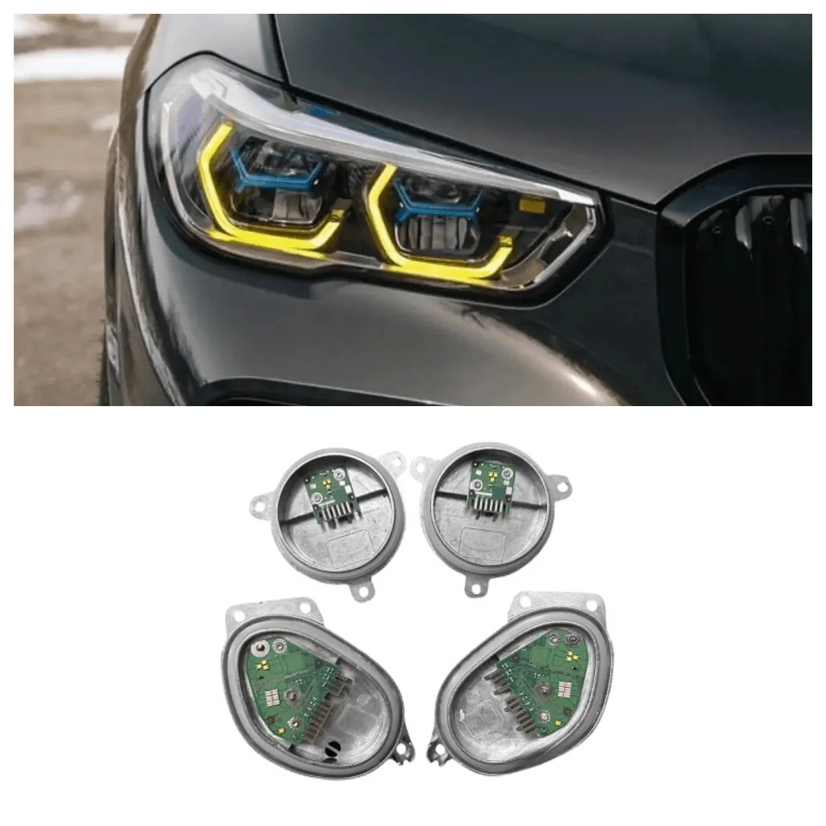 Модули DRL с желтыми ангельскими глазами для G05 X5 G06 X6 F95 X5M F96 X6M 2019 2020 2021 2022 Лазерные фары дневного света
Модули DRL с желтыми ангельскими глазами для G05 X5 G06 X6 F95 X5M F96 X6M 2019 2020 2021 2022 Лазерные фары дневного света