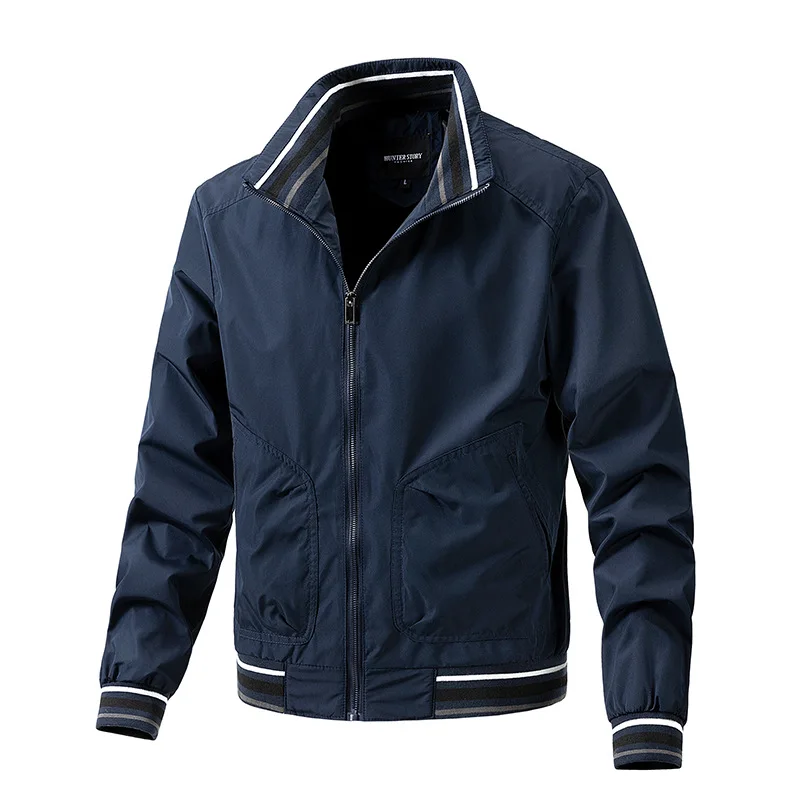 Stand Collar Thin Single-layer Jacket Men Trendy Spring Autumn Business Leisure Outwear Male Solid Color Slim Fit Short Outcoat
Stand Collar Thin Single-layer Jacket Men Trendy Spring Autumn Business Leisure Outwear Male Solid Color Slim Fit Short Outcoat