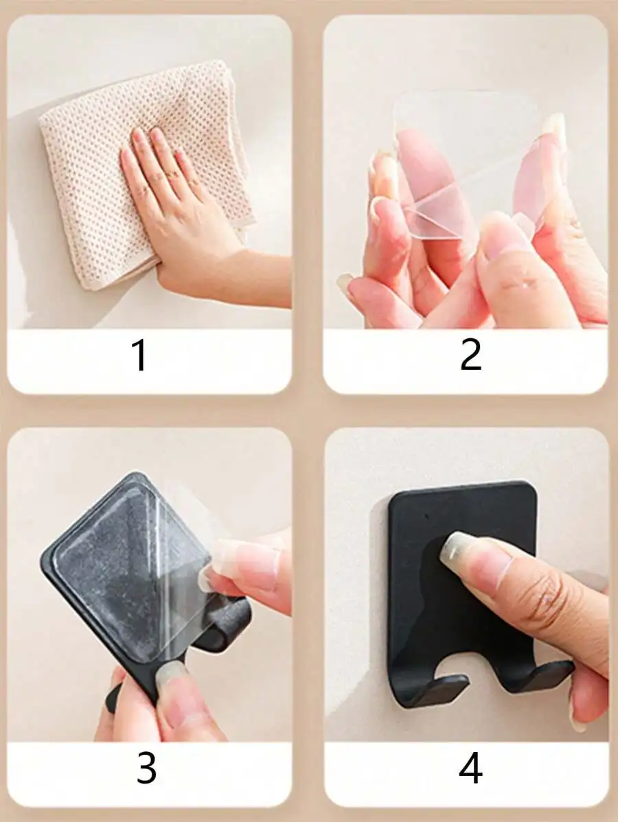 1pc Multi-Functional Plug Hook With Strong Adhesive For Razor, Shaver, Power Plug Storage Without Drilling
1pc Multi-Functional Plug Hook With Strong Adhesive For Razor, Shaver, Power Plug Storage Without Drilling