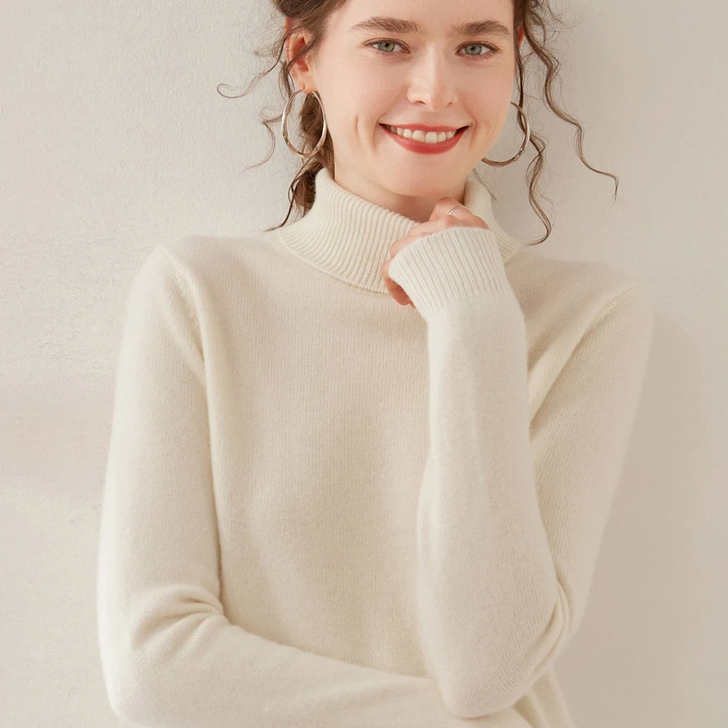 2025 Spring New Women's Cashmere High Collar pullover Long Sleeve Solid Color Casual High Quality Soft Knitted Thick Sweater
2025 Spring New Women's Cashmere High Collar pullover Long Sleeve Solid Color Casual High Quality Soft Knitted Thick Sweater