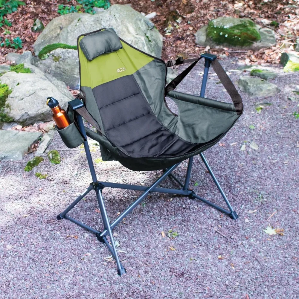 RIO Hammock Camping Chair, Steel, Adjustable Back, Swinging Chair, Folding Rocking Chair with Pillow Cup Holder, Recliner for Ou
RIO Hammock Camping Chair, Steel, Adjustable Back, Swinging Chair, Folding Rocking Chair with Pillow Cup Holder, Recliner for Ou