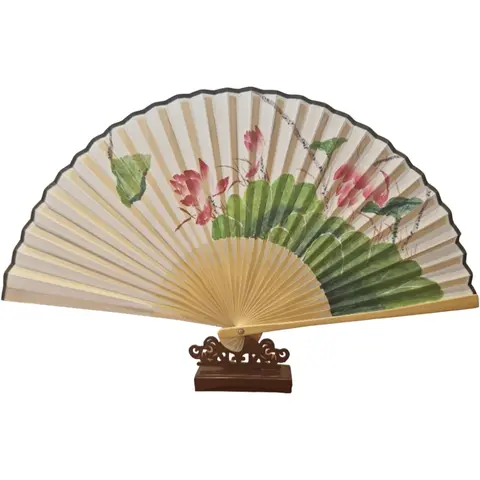 Éventail pliant chinois peint à la main, méthode traditionnelle, en bambou, pour rafraîchissement estival, décoration intérieure, accessoire de scène, cadeau