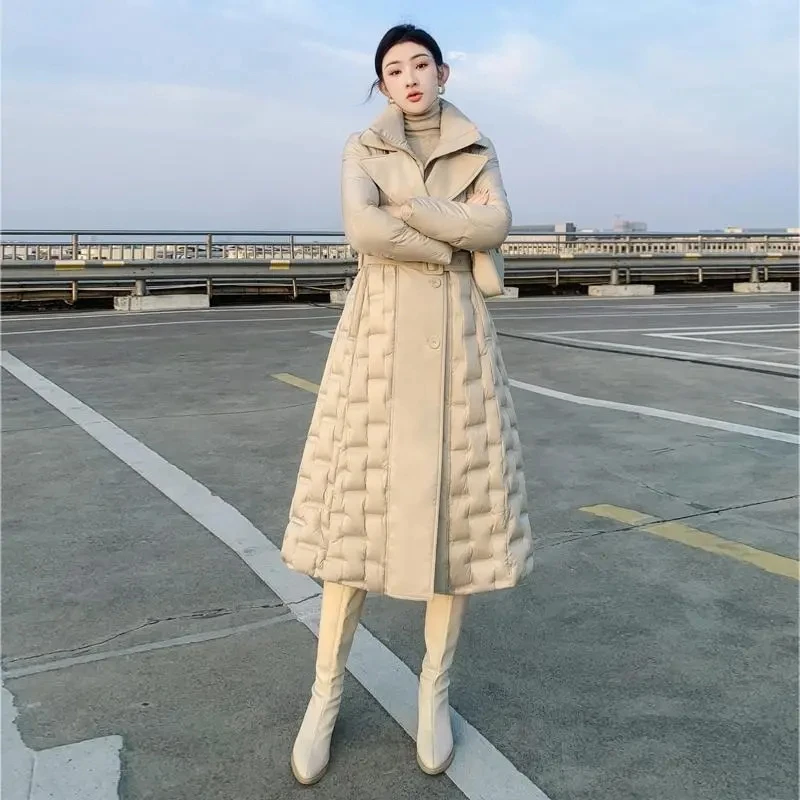 High End Down Jacket Womens Autumn Winter 2024 New Fashion White Duck Down Coat Long Parka Female Warm Thicken Cold-proof Coats
High End Down Jacket Womens Autumn Winter 2024 New Fashion White Duck Down Coat Long Parka Female Warm Thicken Cold-proof Coats
