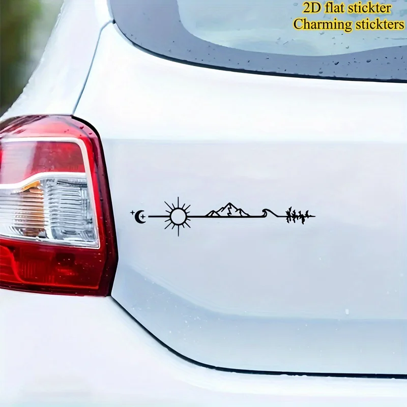 1pc 2D Flat Sun Moon Mountain Wave Forest Line Waterproof Vinyl Sticker For Offroad Car Truck Motorcycle Decor
1pc 2D Flat Sun Moon Mountain Wave Forest Line Waterproof Vinyl Sticker For Offroad Car Truck Motorcycle Decor