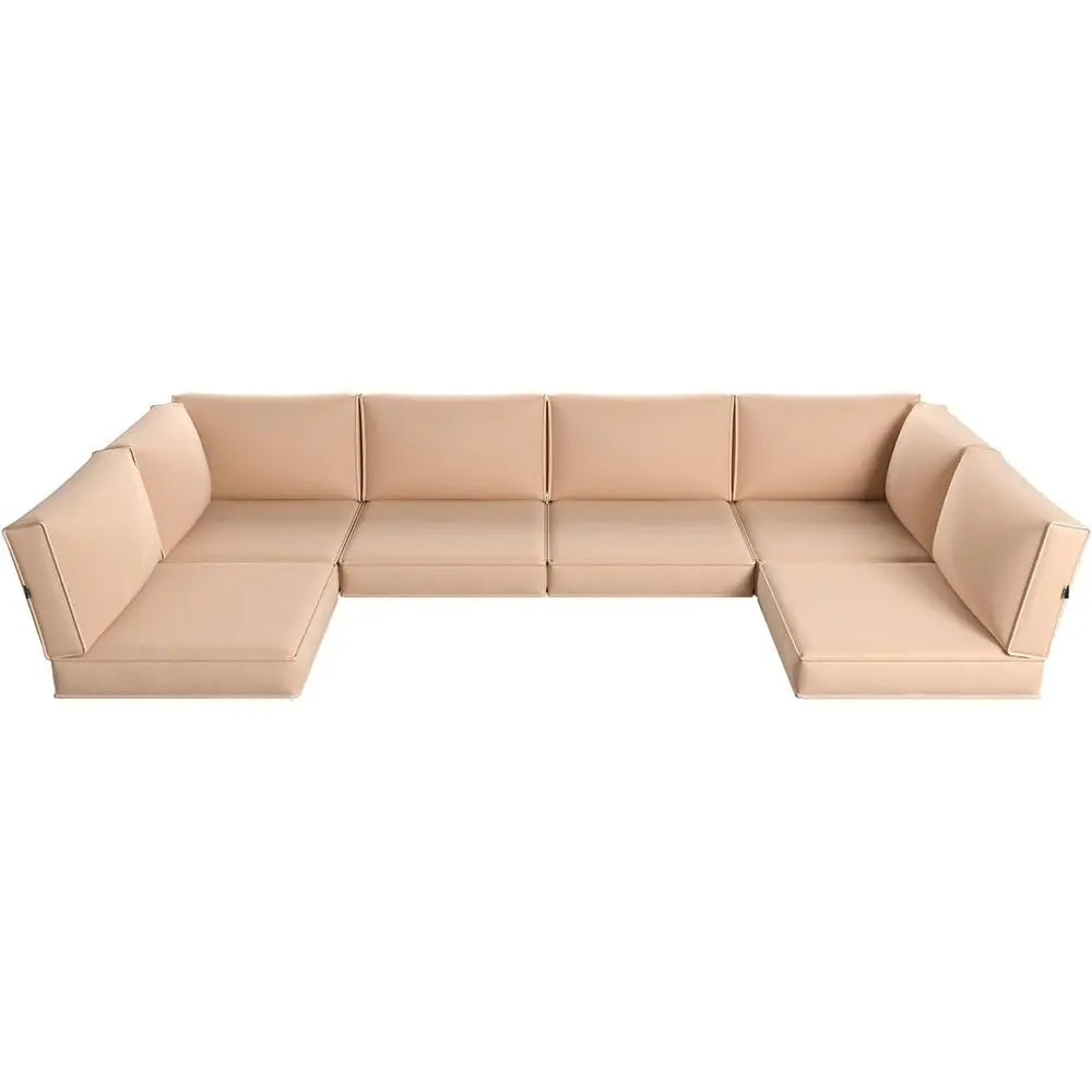 14-Piece Weather-Resistant Outdoor Cushion Set for Deep Seat Patio Furniture, Beige
14-Piece Weather-Resistant Outdoor Cushion Set for Deep Seat Patio Furniture, Beige