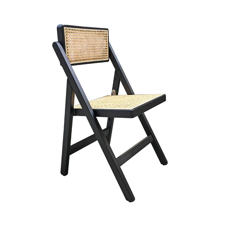 Modern Dining Living Room Chair Black Nature Rattan Coffee Chair Solid Wood Frame Rattan Foldable Dining Chair
Modern Dining Living Room Chair Black Nature Rattan Coffee Chair Solid Wood Frame Rattan Foldable Dining Chair
