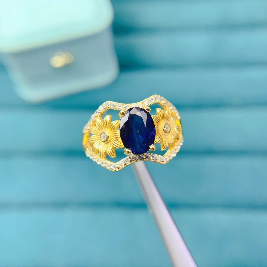 Luxurious Design Natural Sapphire Ring S925 Pure Silver Modern Fashion Jewelry Rare Elegant Blue Gemstone
Luxurious Design Natural Sapphire Ring S925 Pure Silver Modern Fashion Jewelry Rare Elegant Blue Gemstone